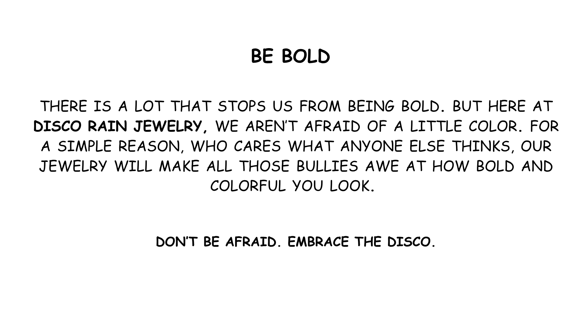 Be Bold moodboard note