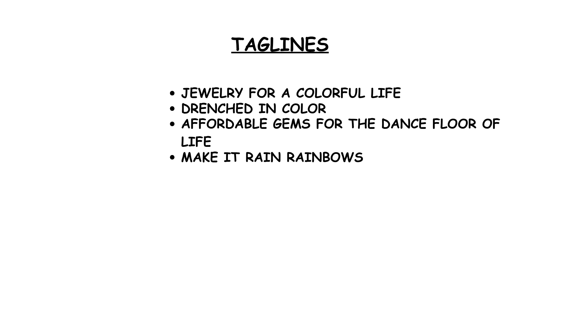 Disco Rain tagline sheet